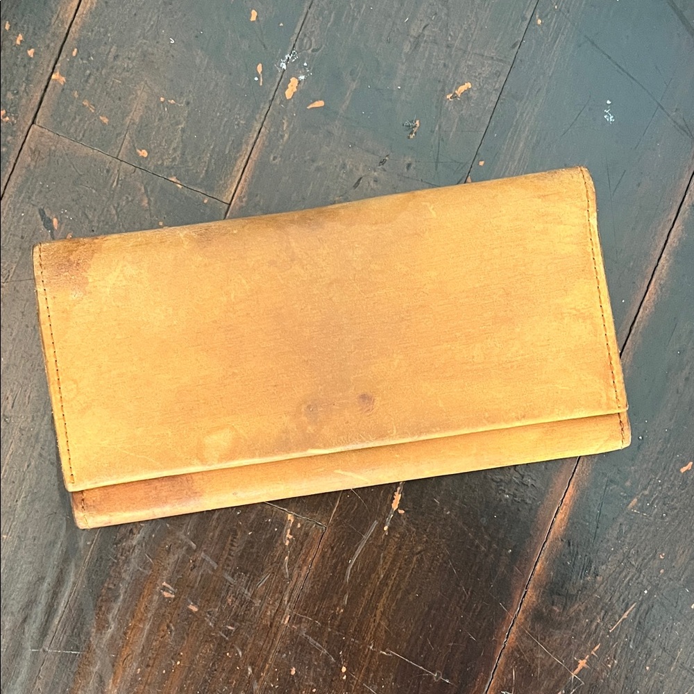 ABLE Camel Leather trifold wallet